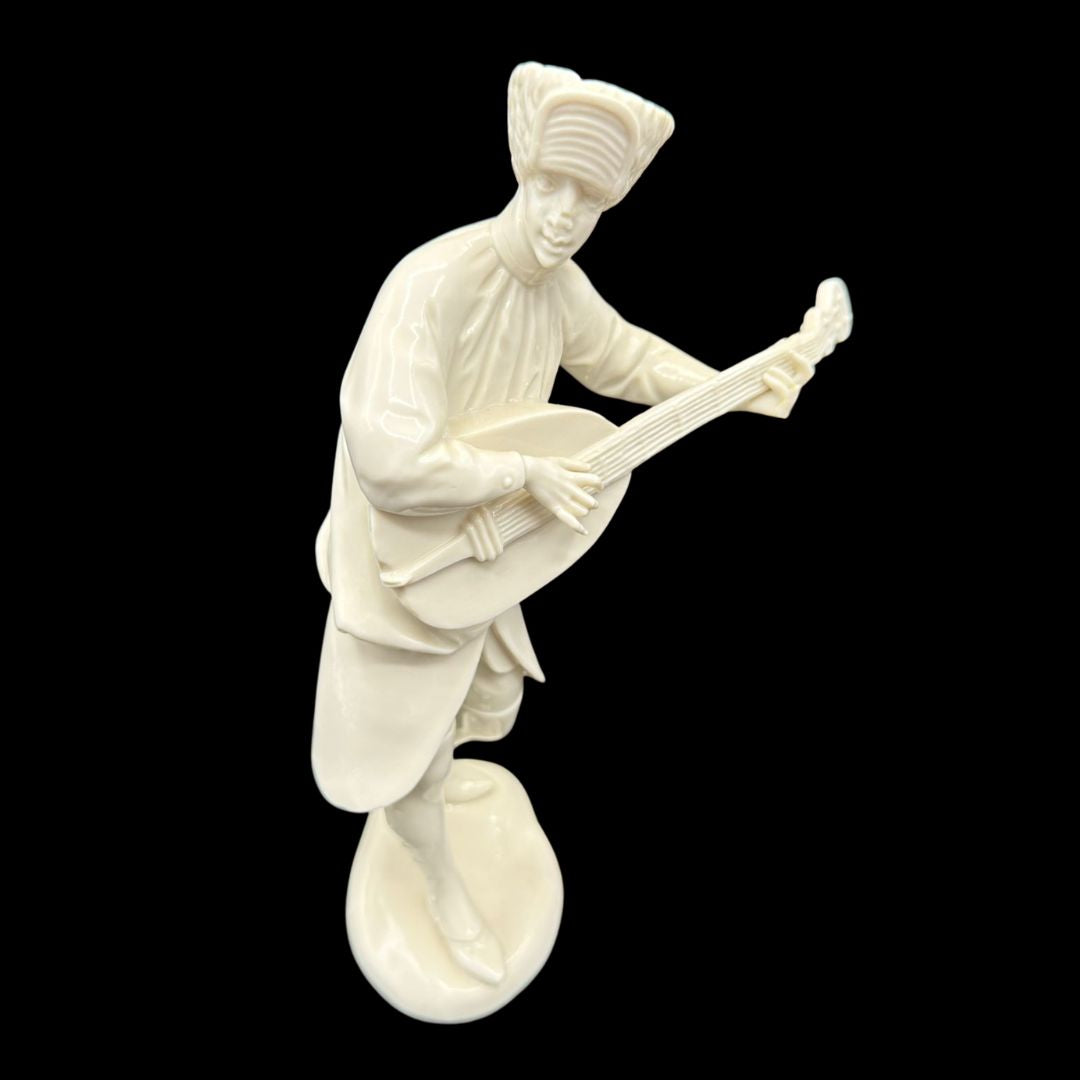 Nymphenburg Porzellanfigurengruppe: fünf Musikanten der Böhmischen bergmännischen Musikkapelle