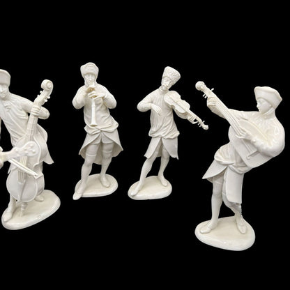 Nymphenburg Porzellanfigurengruppe: fünf Musikanten der Böhmischen bergmännischen Musikkapelle