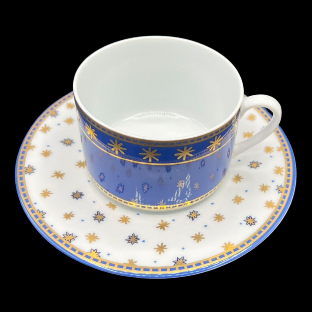 Fürstenberg Winternacht: Kaffeetasse / Teetasse / Tasse mit Unterteller