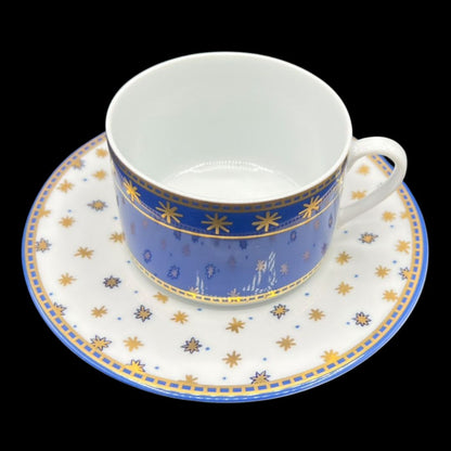 Fürstenberg Winternacht: Kaffeetasse / Teetasse / Tasse mit Unterteller