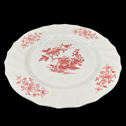 Villeroy & Boch Vieux Bruxelles: Speiseteller / flacher Teller ß rotes Blumenmuster