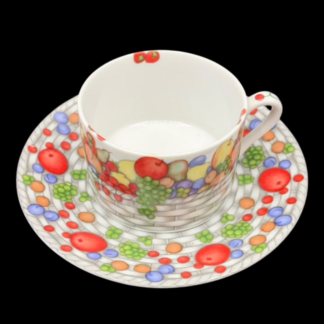 Emilio Bergamin Taitu / Taitù Giardino: Kaffeetasse / Teetasse / Tasse mit Unterteller