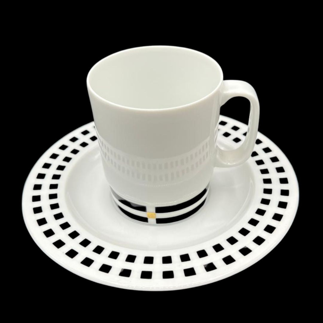 Rosenthal Il Faro Finestra: Kaffeetasse / Tasse mit Unterteller - Aldo Rossi
