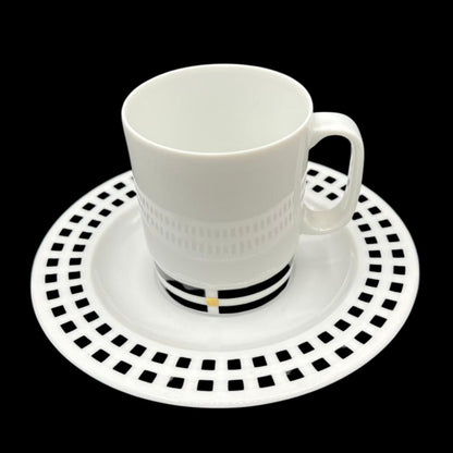 Rosenthal Il Faro Finestra: Kaffeetasse / Tasse mit Unterteller - Aldo Rossi