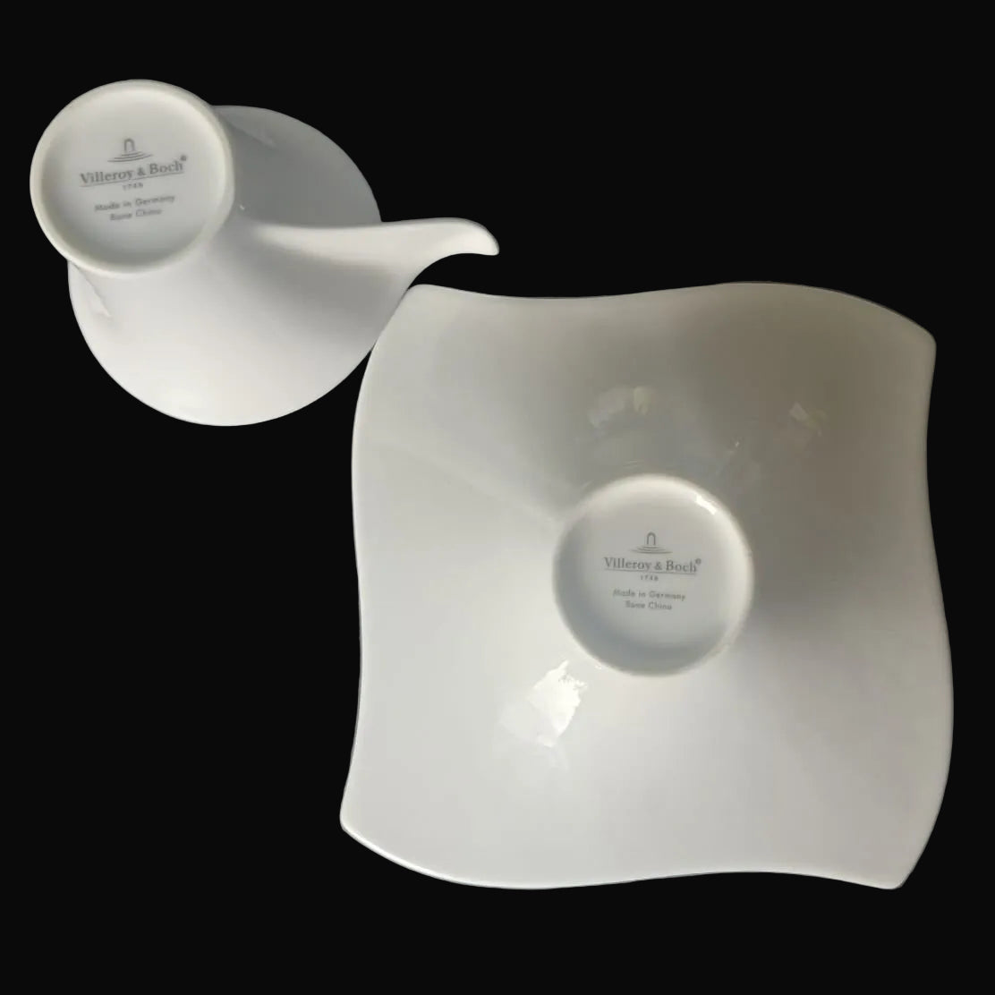 Villeroy & Boch New Wave Premium Platin: Mokkatasse / Espressotasse mit Unterteller
