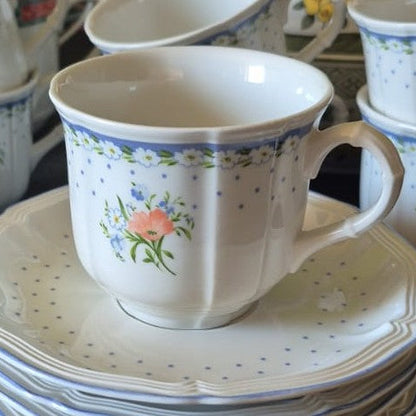 Villeroy & Boch Romantica: Kaffeetasse / Tasse mit Unterteller