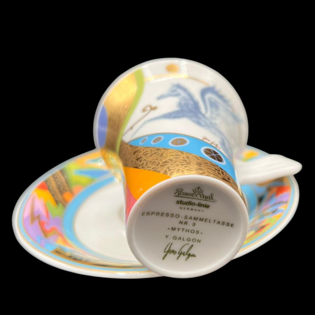 Rosenthal Studio Line Mythos: Mokkatasse / Espressotasse Sammeltasse Nr. 3 mit Unterteller Nr. 5