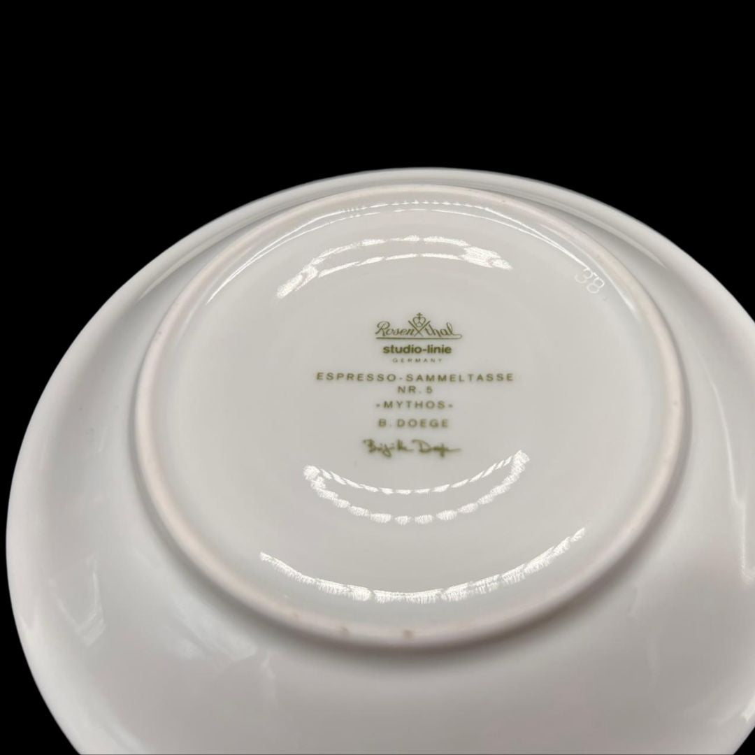 Rosenthal Studio Line Mythos: Mokkatasse / Espressotasse Sammeltasse Nr. 3 mit Unterteller Nr. 5
