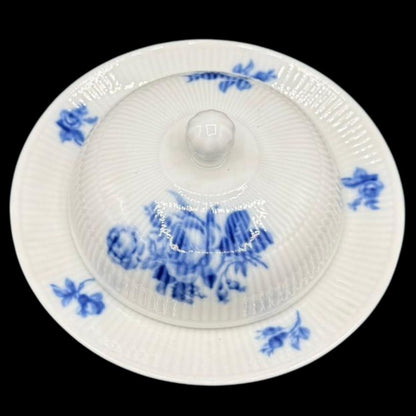 Höchst Residenz Blaue Rose: Butterdose mit Deckel, zweiteilig, rund