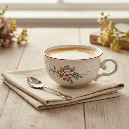 Villeroy & Boch Rosette: Jumbotasse / Frühstückstasse / Cappuccinotasse - selten