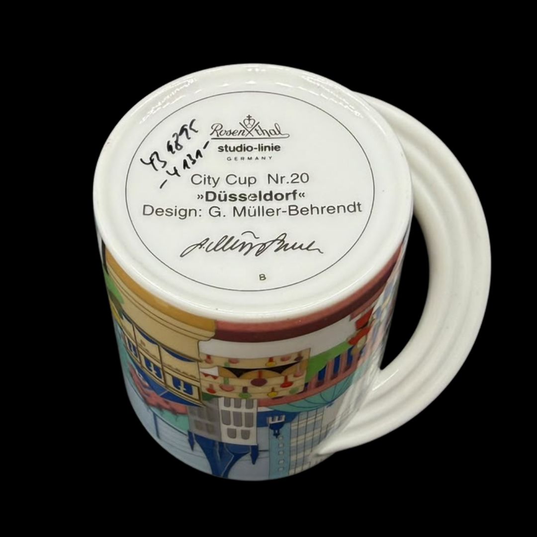 Rosenthal Studio Line City Cup Nr. 20: Kaffeebecher / Henkelbecher "Düsseldorf"