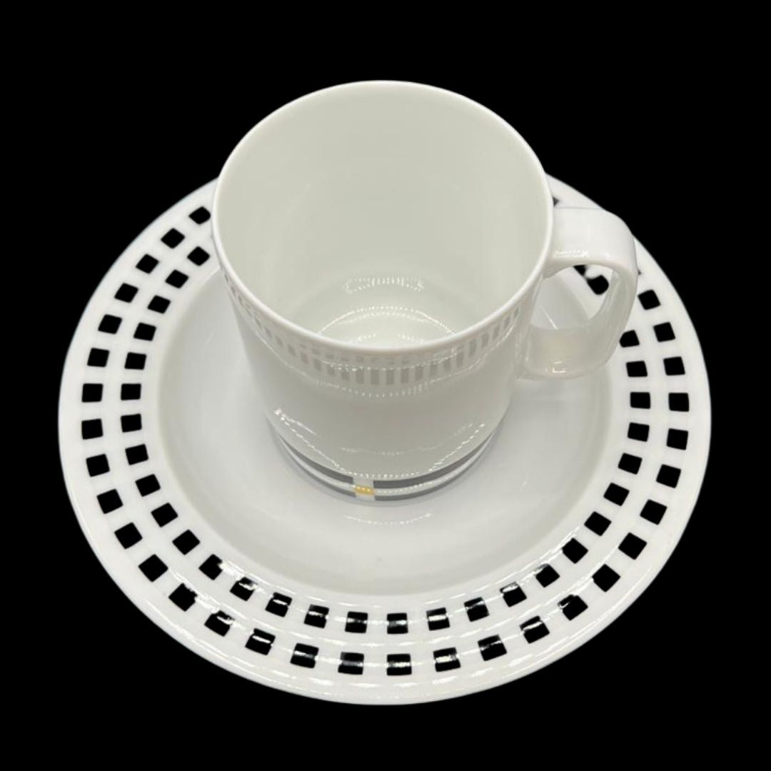 Rosenthal Il Faro Finestra: Kaffeetasse / Tasse mit Unterteller - Aldo Rossi