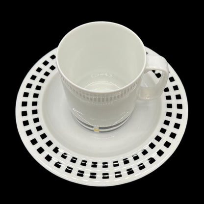 Rosenthal Il Faro Finestra: Kaffeetasse / Tasse mit Unterteller - Aldo Rossi