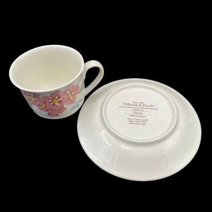 Villeroy & Boch Chintz: Mokkatasse / Espressotasse mit Unterteller - selten