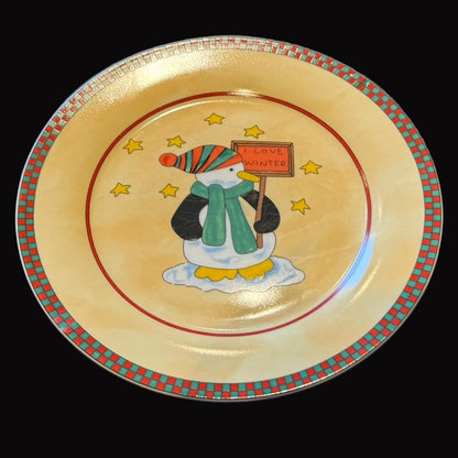 MF Design: Kuchenteller / Frühstücksteller - Weihnachtsgeschirr Pinguin