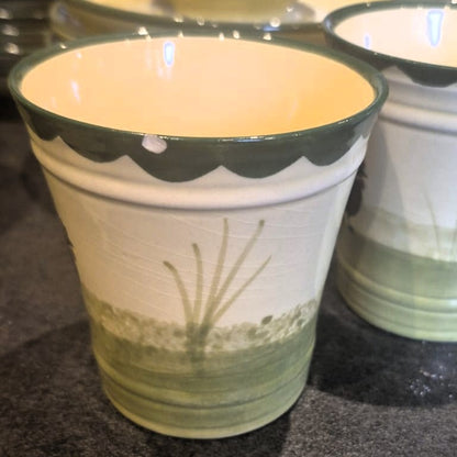 Zeller Keramik Hahn und Henne: Kaffeetasse / Kaffeebecher mit Unterteller - 8,5 cm (mit Mängeln)