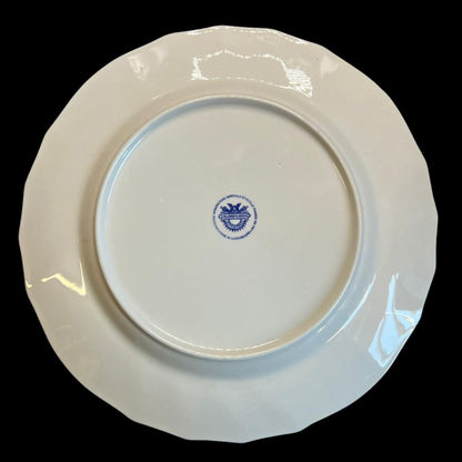 Villeroy & Boch Vieux Bruxelles: Speiseteller / flacher Teller ß rotes Blumenmuster
