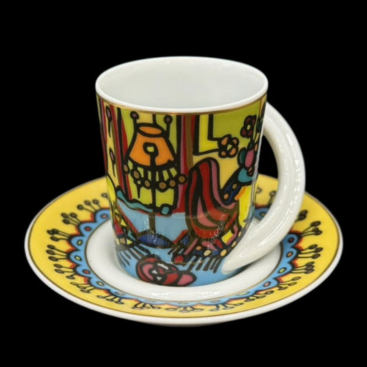 Rosenthal Studio Line Cupola: Mokkatasse / Espressotasse mit Unterteller - Sammeltasse Nr. 26