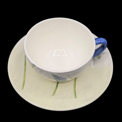 Gien France Alice: Kaffeetasse / Teetasse / Tasse mit Unterteller