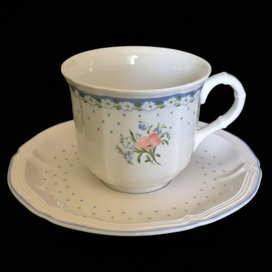 Villeroy & Boch Romantica: Kaffeetasse / Tasse mit Unterteller