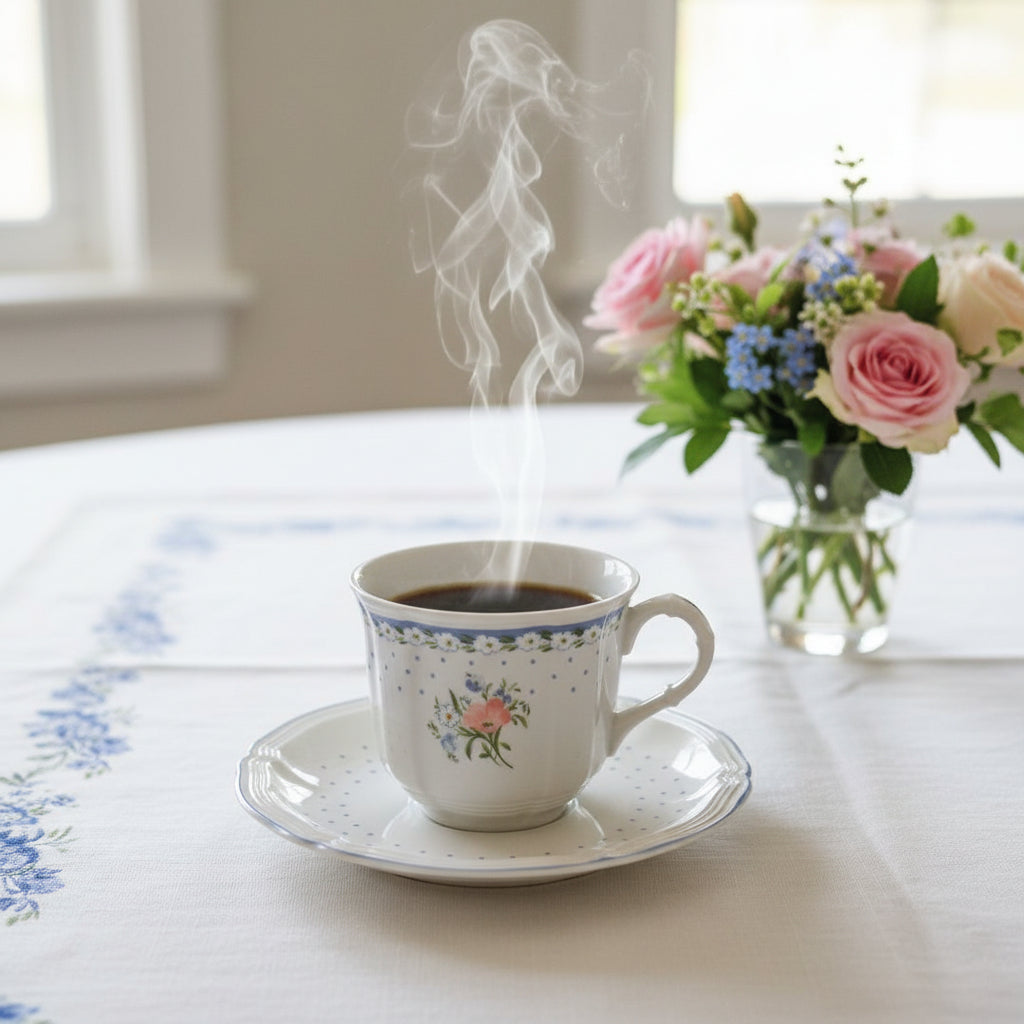 Villeroy & Boch Romantica: Kaffeetasse / Tasse mit Unterteller