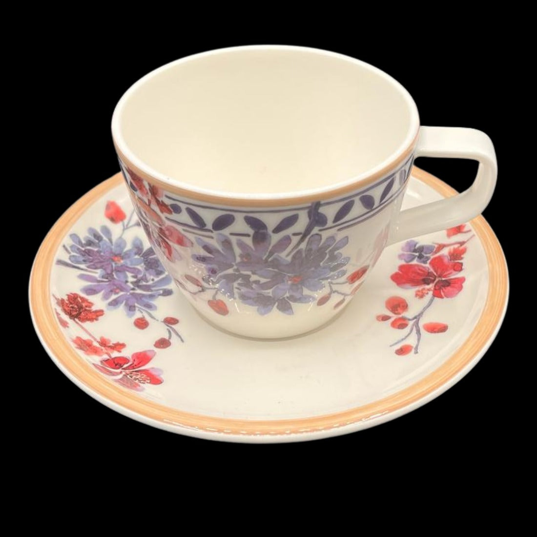 Villeroy & Boch Artesano Provencal Lavendel: Kaffeetasse / Tasse mit Unterteller - neuwertig (7120830890121)