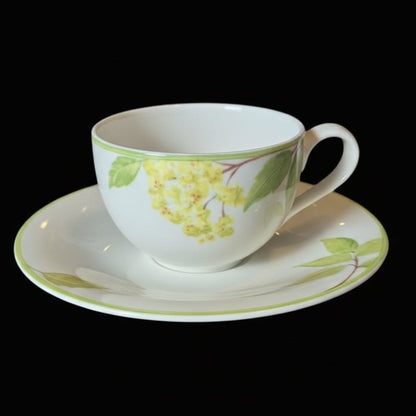Villeroy & Boch Green Garland: Kaffeetasse / Tasse mit Unterteller