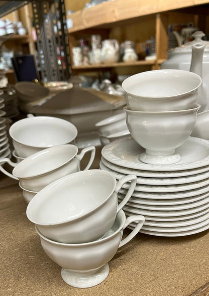 Rosenthal Classic Maria weiß: Kaffeetasse / Kaffee mit Unterteller (Kopie) (15107411345732)