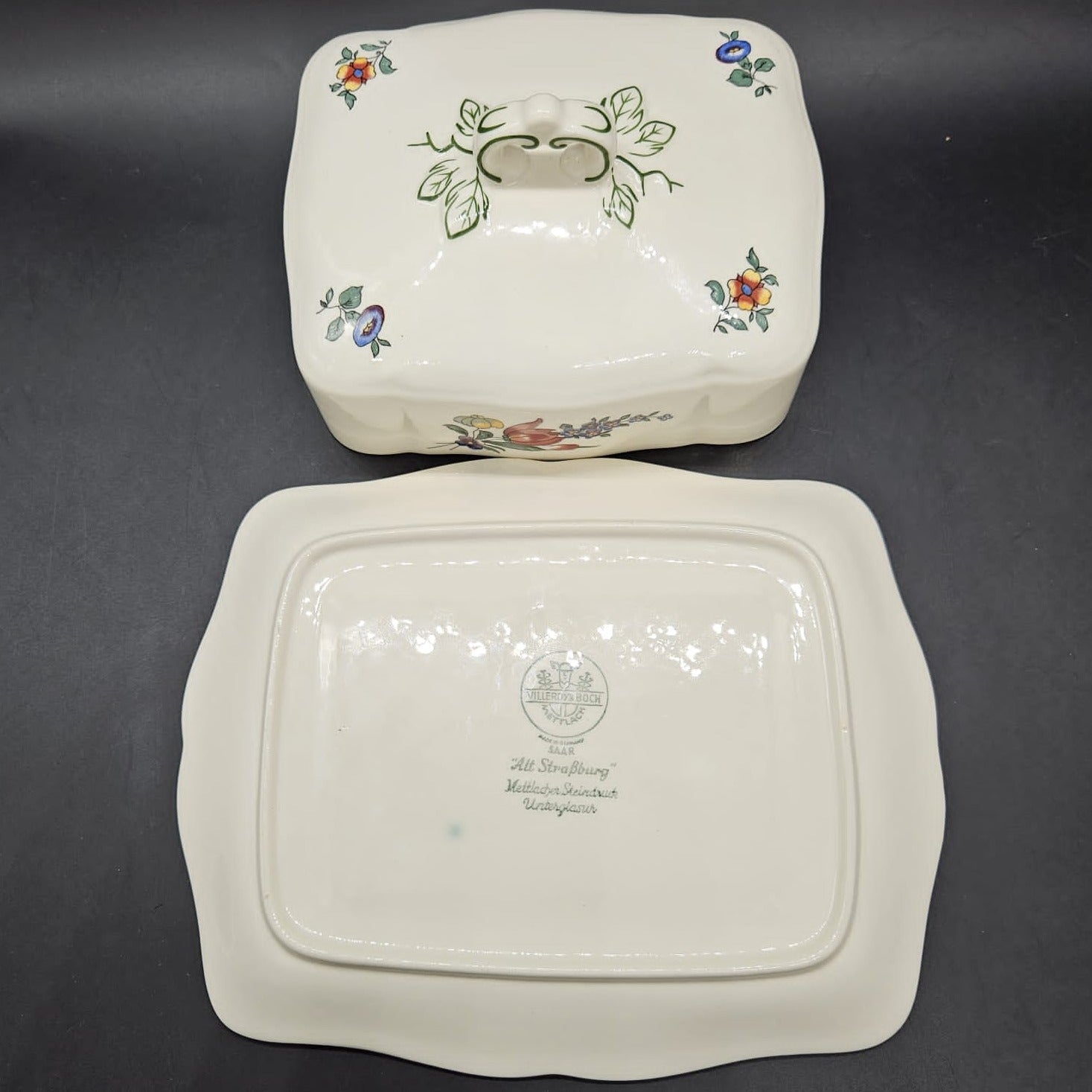 Villeroy & Boch Alt Strassburg: Butterdose, zweiteilig (8861974004036)