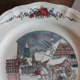 Sarreguemines Obernai France: Speiseteller / flacher Teller - Schnee (Mangel) (9403955183940)