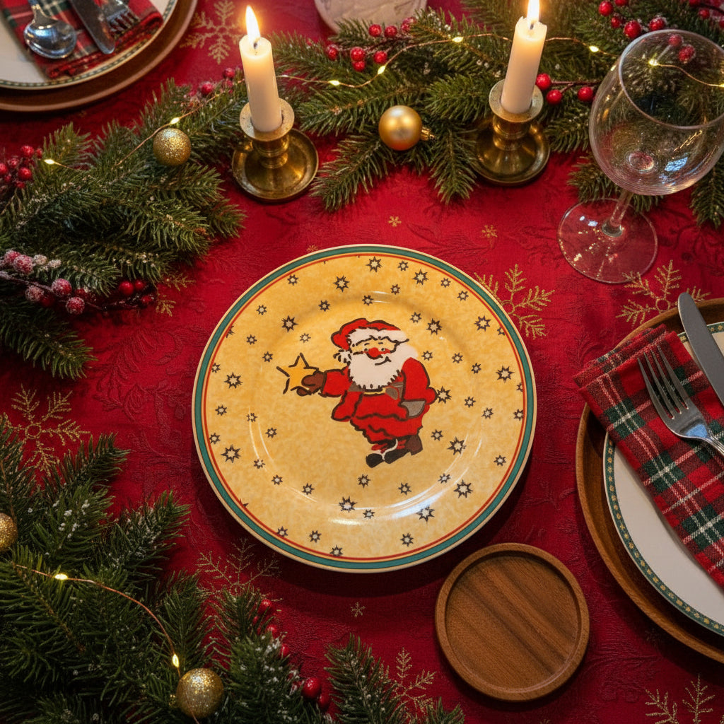 MF Design: Kuchenteller / Frühstücksteller - Weihnachtsgeschirr Weihnachtsmann
