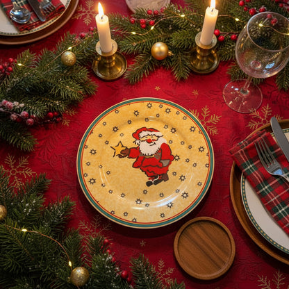 MF Design: Kuchenteller / Frühstücksteller - Weihnachtsgeschirr Weihnachtsmann