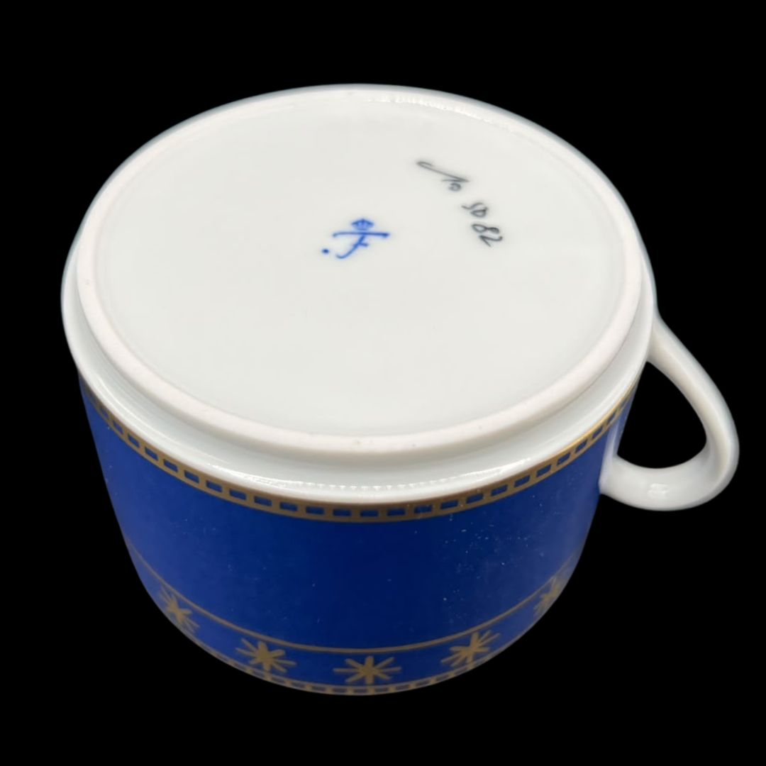 Fürstenberg Winternacht: Kaffeetasse / Teetasse / Tasse mit Unterteller