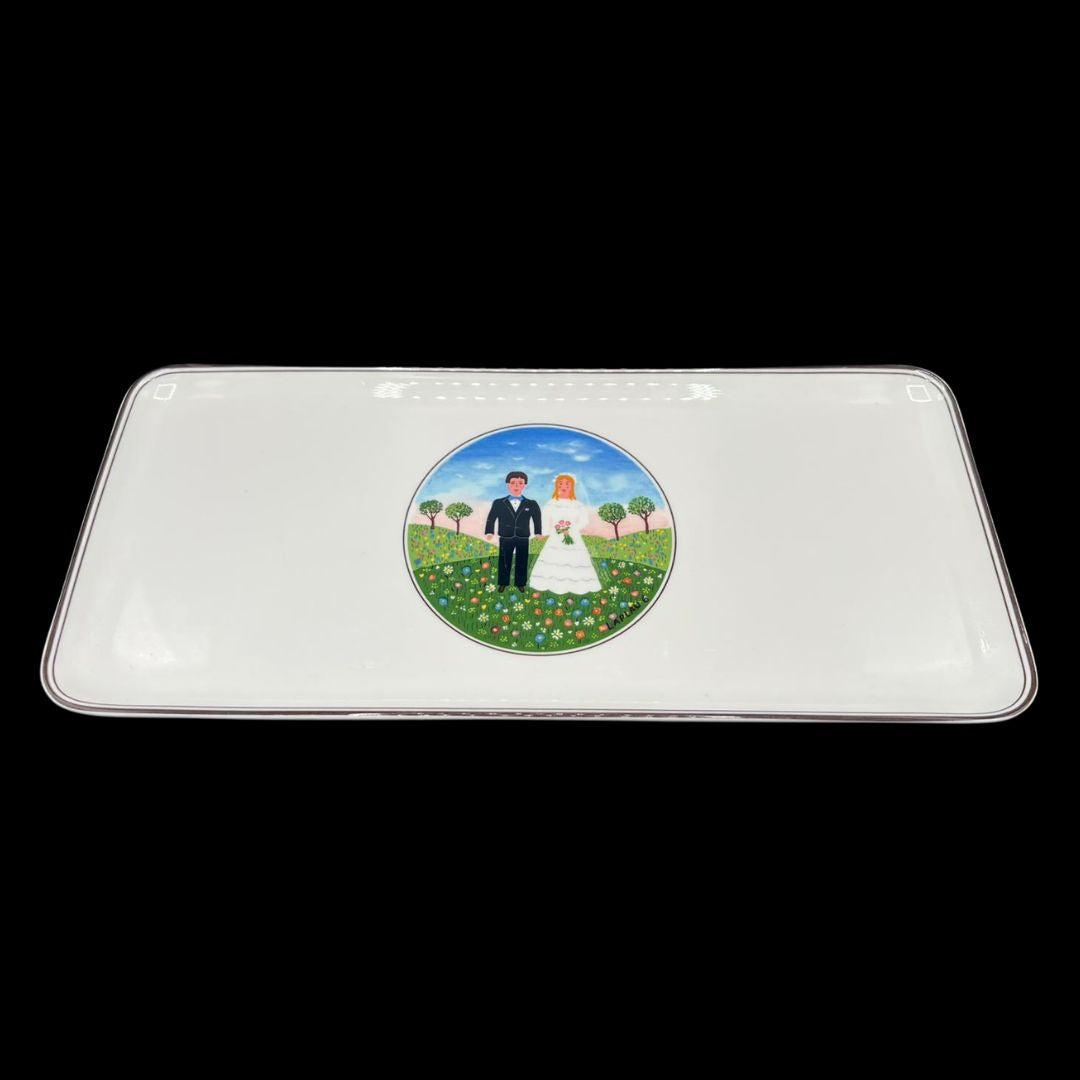 Villeroy & Boch Naif Wedding: Königskuchenplatte / Stollenplatte / Platte