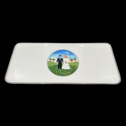 Villeroy & Boch Naif Wedding: Königskuchenplatte / Stollenplatte / Platte