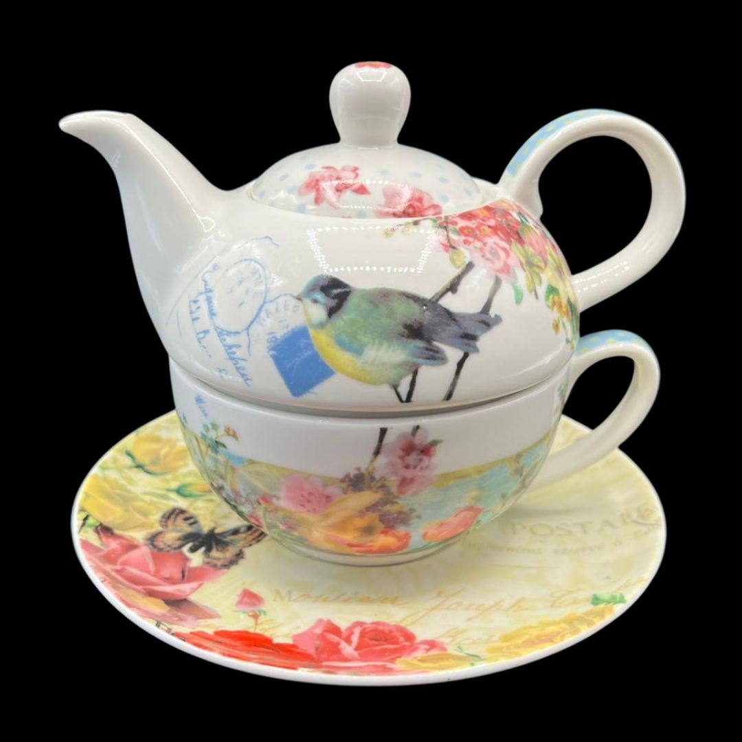 ppd: Tea for one / Teekanne mit Tasse und Unterteller