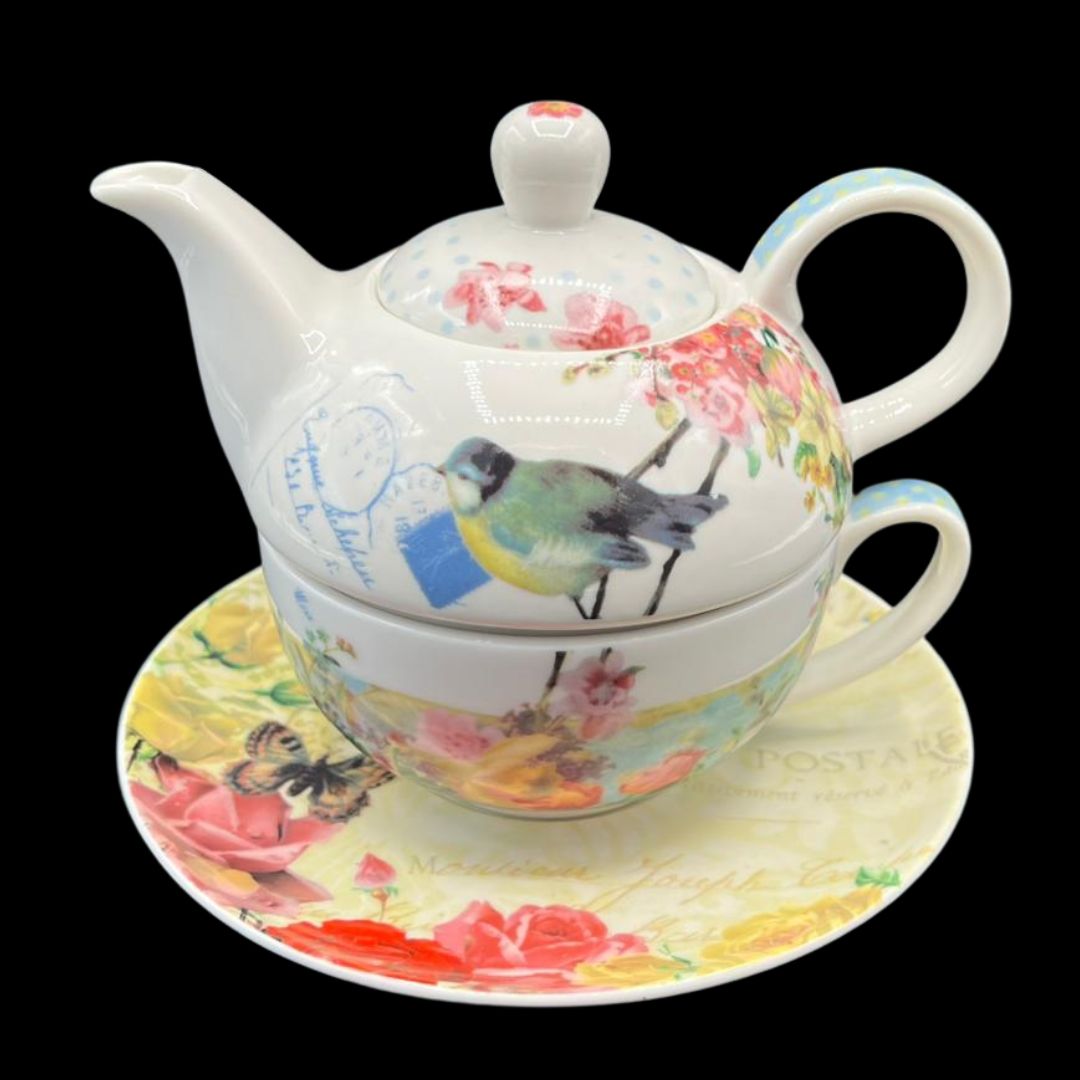 ppd: Tea for one / Teekanne mit Tasse und Unterteller