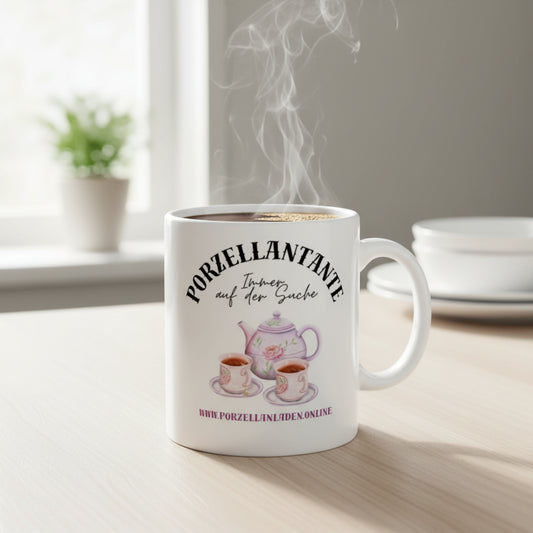 🎁 Porzellantantentasse als klassischer "Humpen" – mit Herz vom Porzellanladen 💛 (Geschenk)