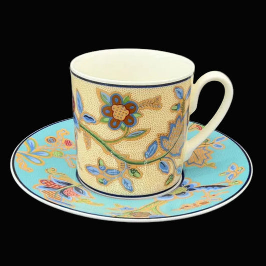 Rosenthal Classic Pearl China Kensington: Kaffeetasse / Teetasse / Tasse mit Unterteller (gerade Form)