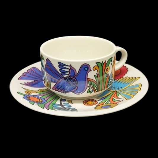 Villeroy & Boch Acapulco: Teetasse / Tasse mit Unterteller - 9 cm Dur / 7 cm Höhe (7120701358217)