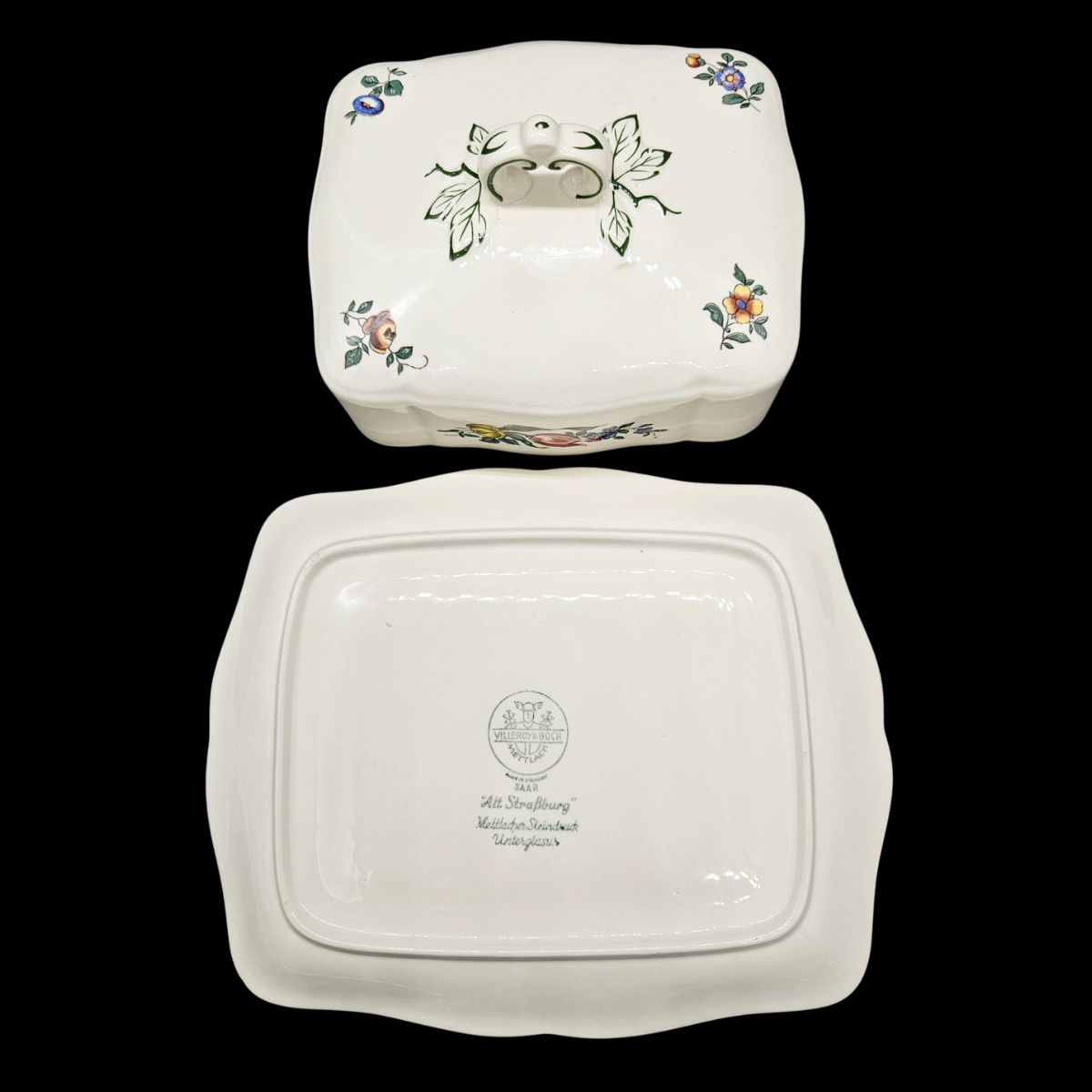 Villeroy & Boch Alt Strassburg: Butterdose, zweiteilig (8861962502468)