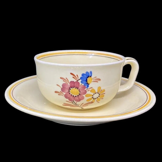 Villeroy & Boch Dresden Blumendekor Tirol?: Teetasse / Tasse mit Unterteller