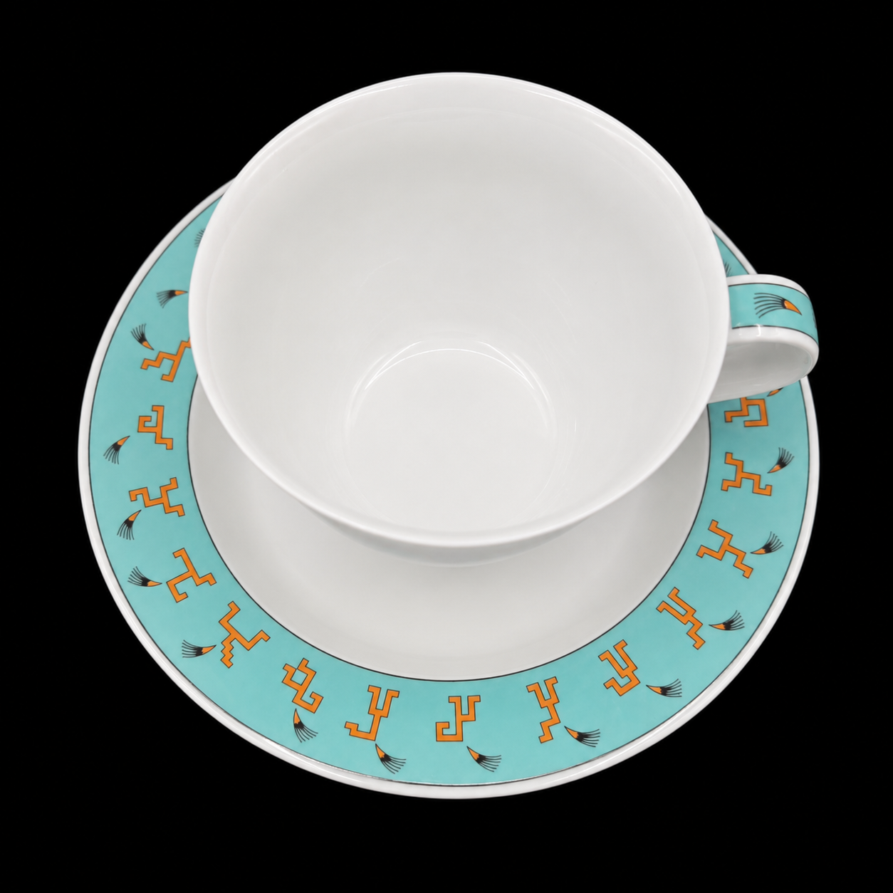 Rosenthal Avenue New York: Teetasse / Tasse mit Unterteller (Frog Design)