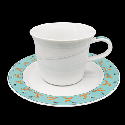 Rosenthal Avenue New York: Mokkatasse / Espressotasse mit Unterteller (Frog Design)