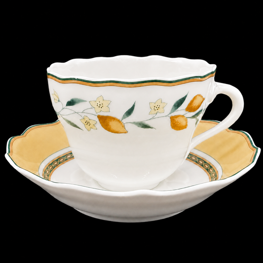 Hutschenreuther Medley Alfabia Tierra: Kaffeetasse / Tasse mit Unterteller