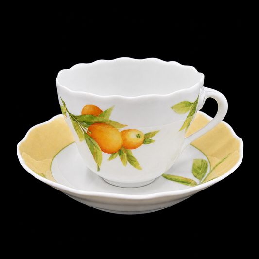 Hutschenreuther Paradies: Kaffeetasse / Tasse mit Unterteller