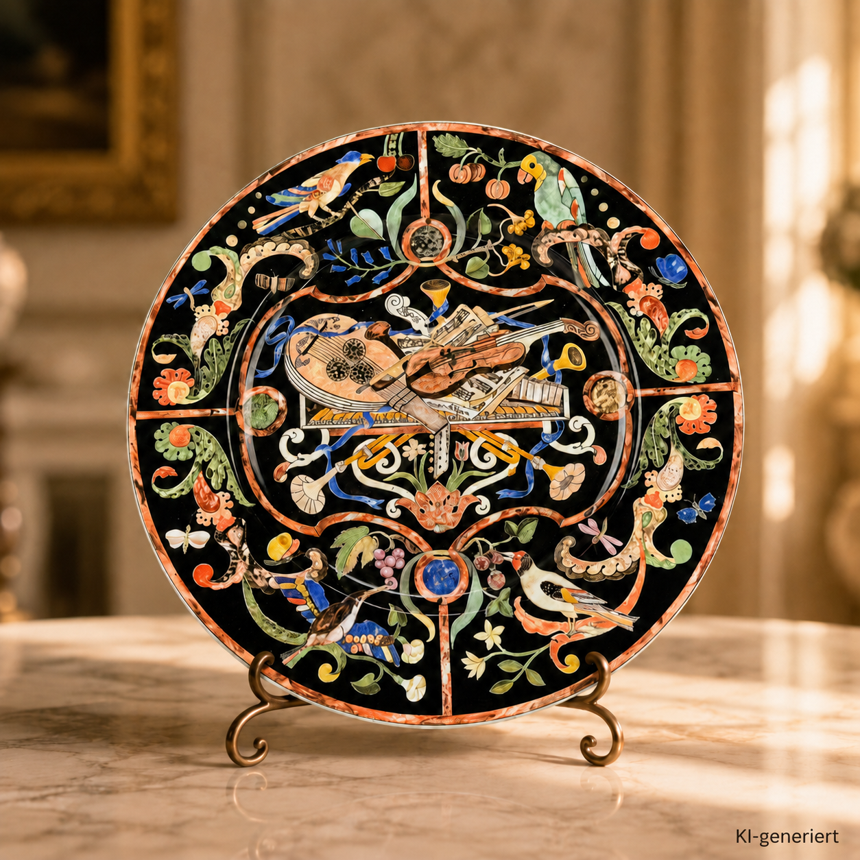 Villeroy & Boch Intarsia: Platzteller / Pizzateller / großer Teller 29 cm - Volldekor