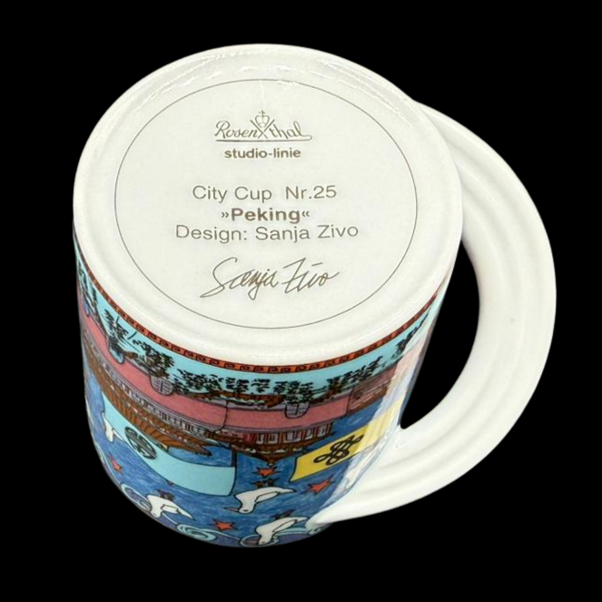 Rosenthal Studio Line City Cup Nr. 25: Kaffeebecher / Henkelbecher "Peking"