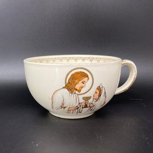 Villeroy & Boch Mettlach 1ère Communion: Teetasse / Tasse mit Unterteller Kommunion - selten (7121089527945)