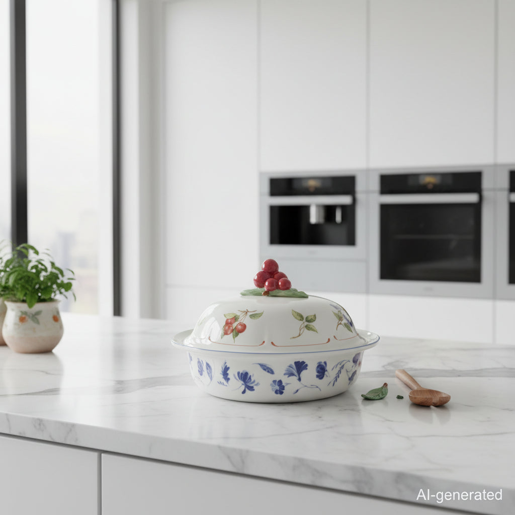 Villeroy & Boch Cottage: Gebäckdose / Gebäckschale / Schüssel mit Deckel - selten